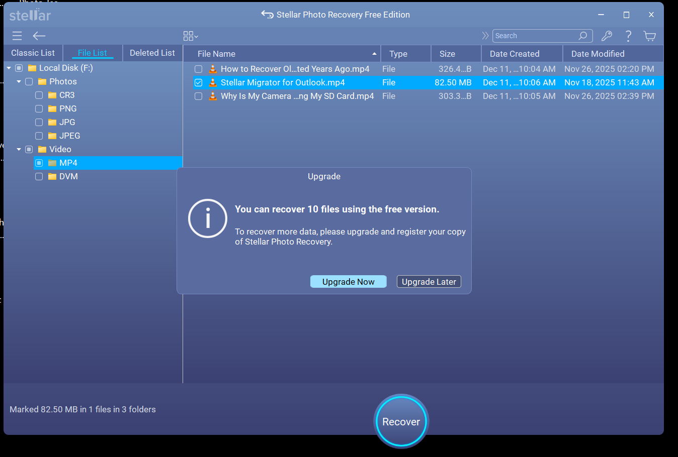 Stellar Photo Recovery
